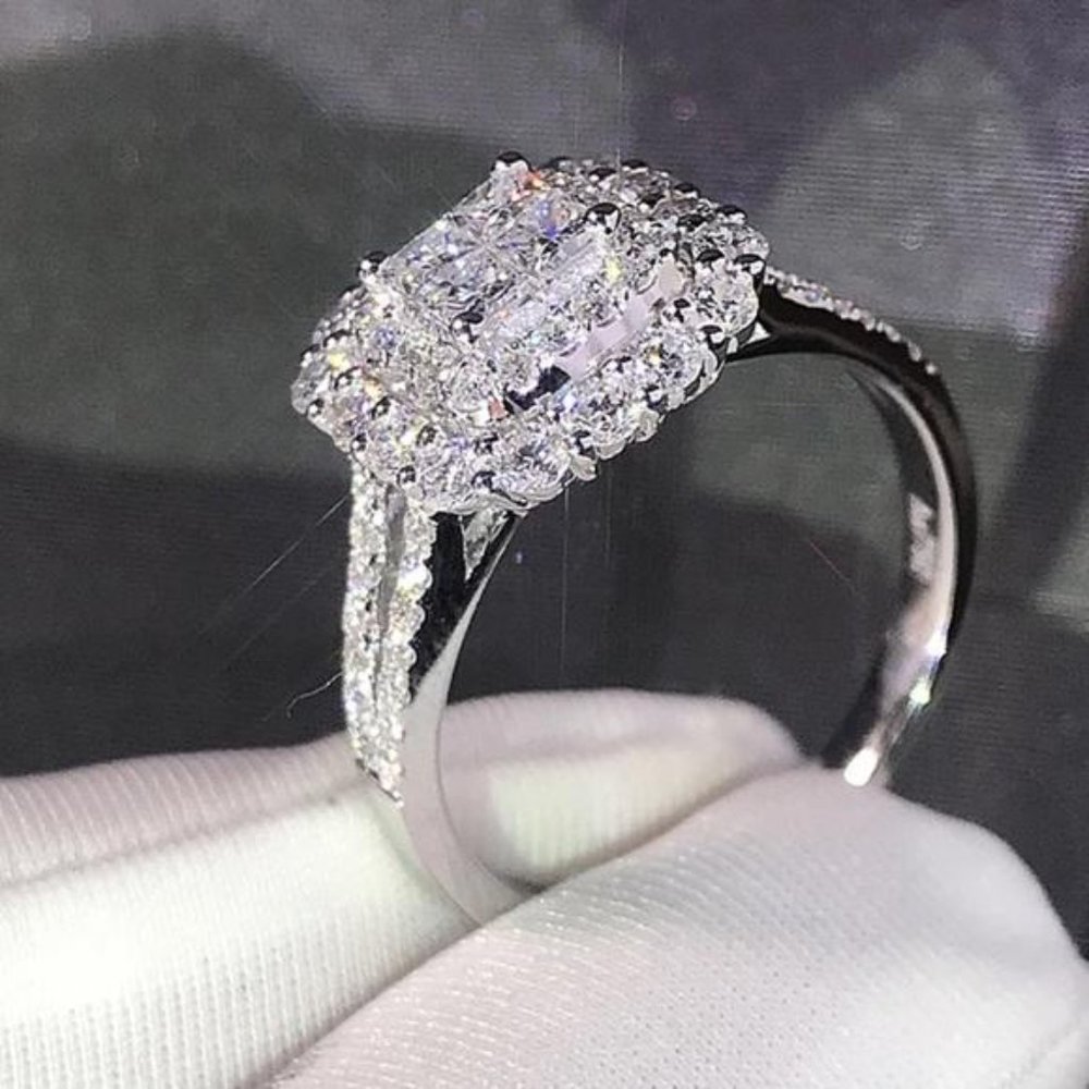 New Luxury solid 925 sterling silver  Ring, cute Ring, shiny Ring. - Picture 3 of 8